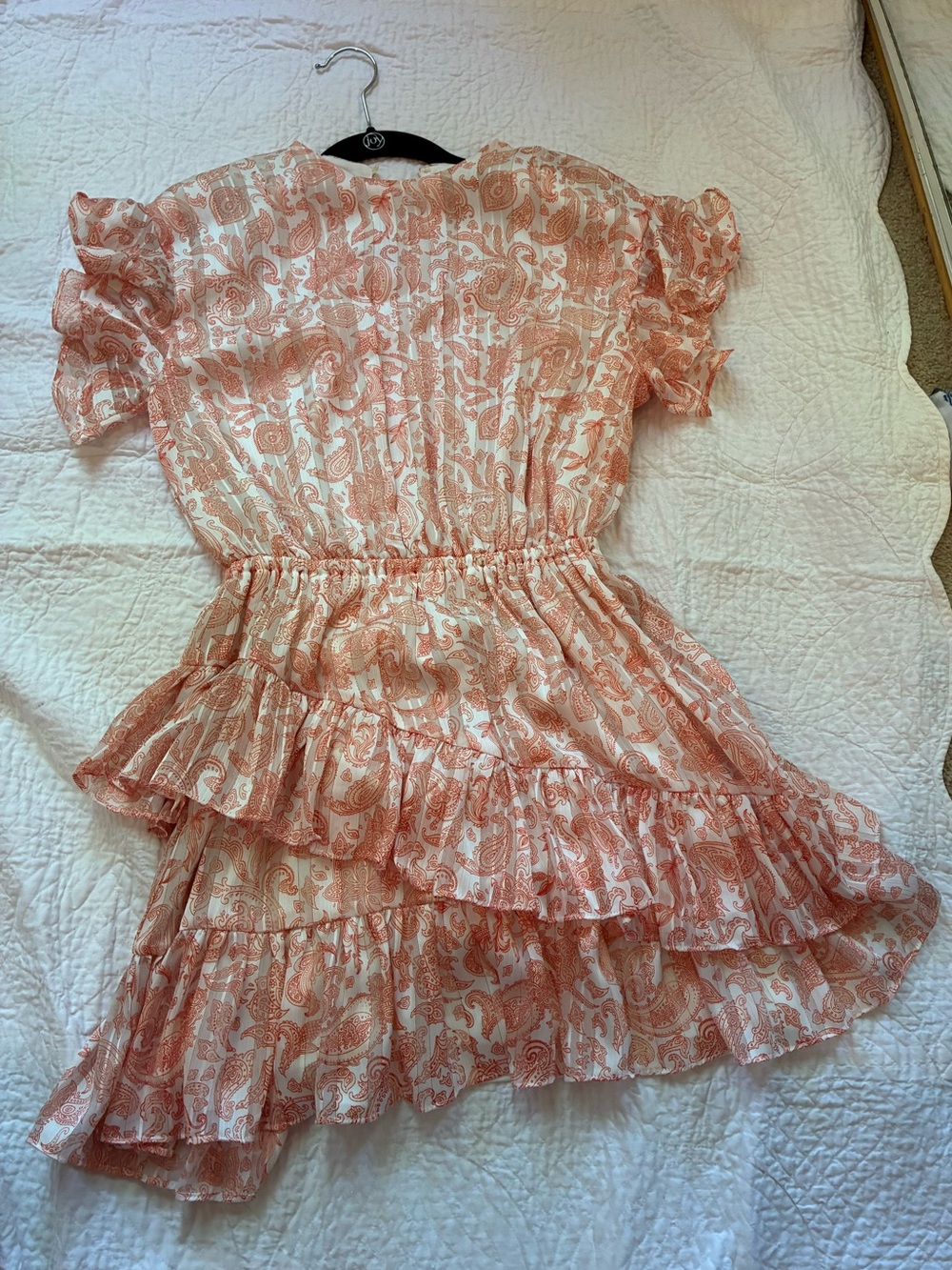 Aqua Girls Pink Paisley Ruffle Dress